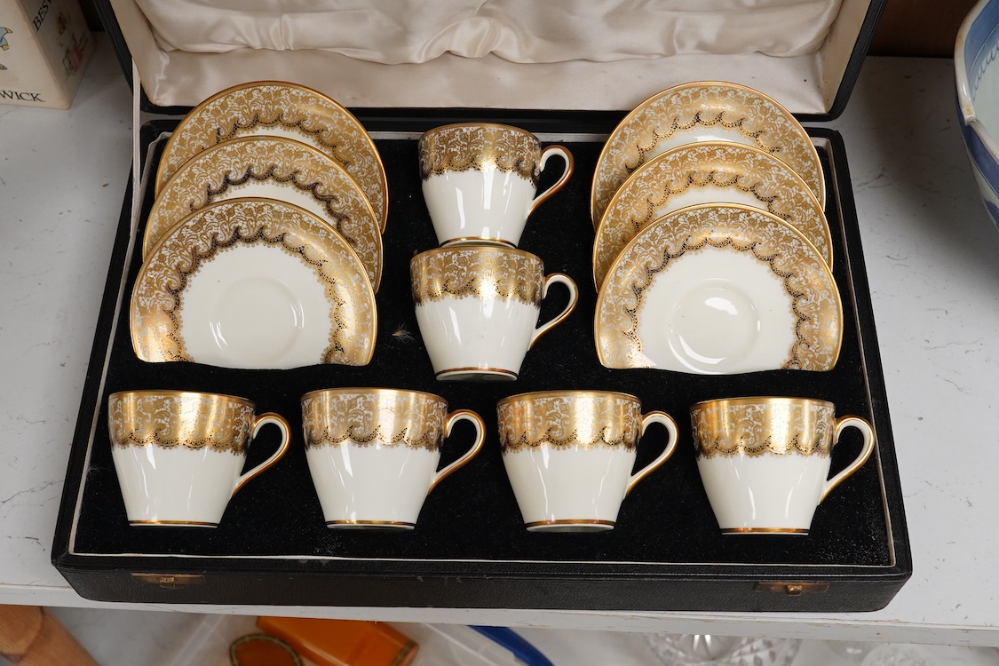 A cased Royal Doulton coffee set